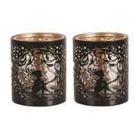 Aroma Black & Gold Fairy 2 Tealight & Votive Holder Set Extra Image 1 Preview